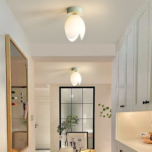 Scandinavische Moderne Plafondlamp – Wit/Groen – 1 of 3 Lichtbronnen