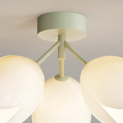 Scandinavische Moderne Plafondlamp – Wit/Groen – 1 of 3 Lichtbronnen