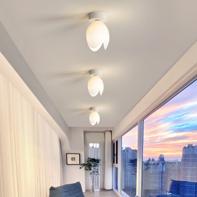 Scandinavische Moderne Plafondlamp – Wit/Groen – 1 of 3 Lichtbronnen