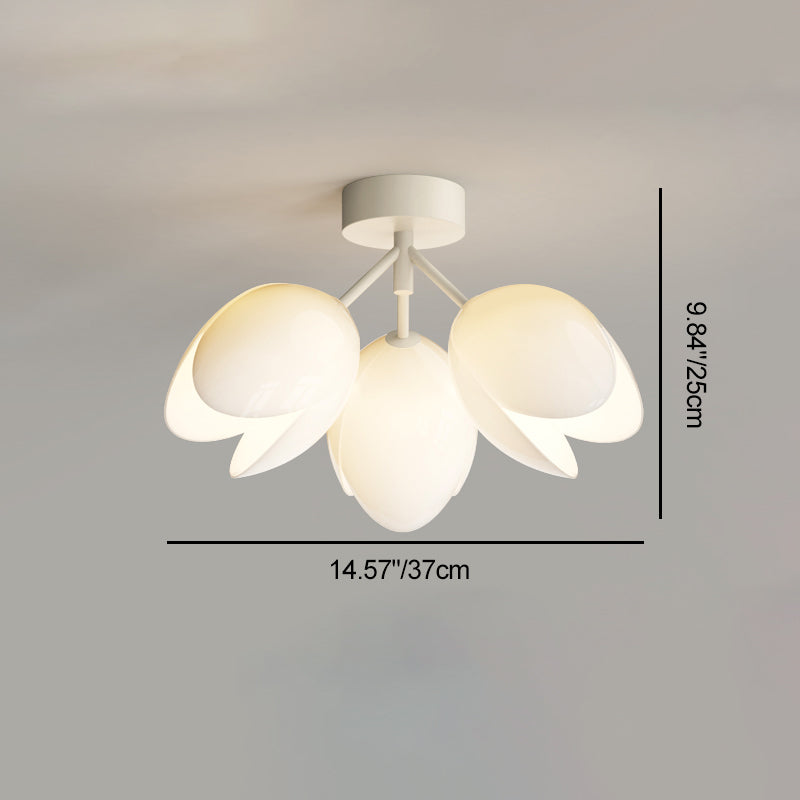 Scandinavische Moderne Plafondlamp – Wit/Groen – 1 of 3 Lichtbronnen