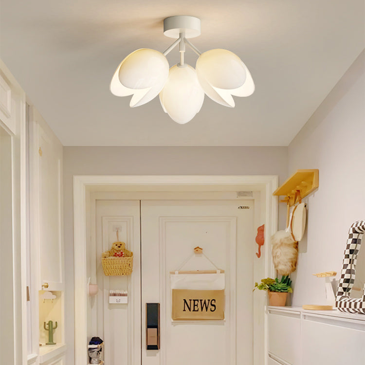 Scandinavische Moderne Plafondlamp – Wit/Groen – 1 of 3 Lichtbronnen