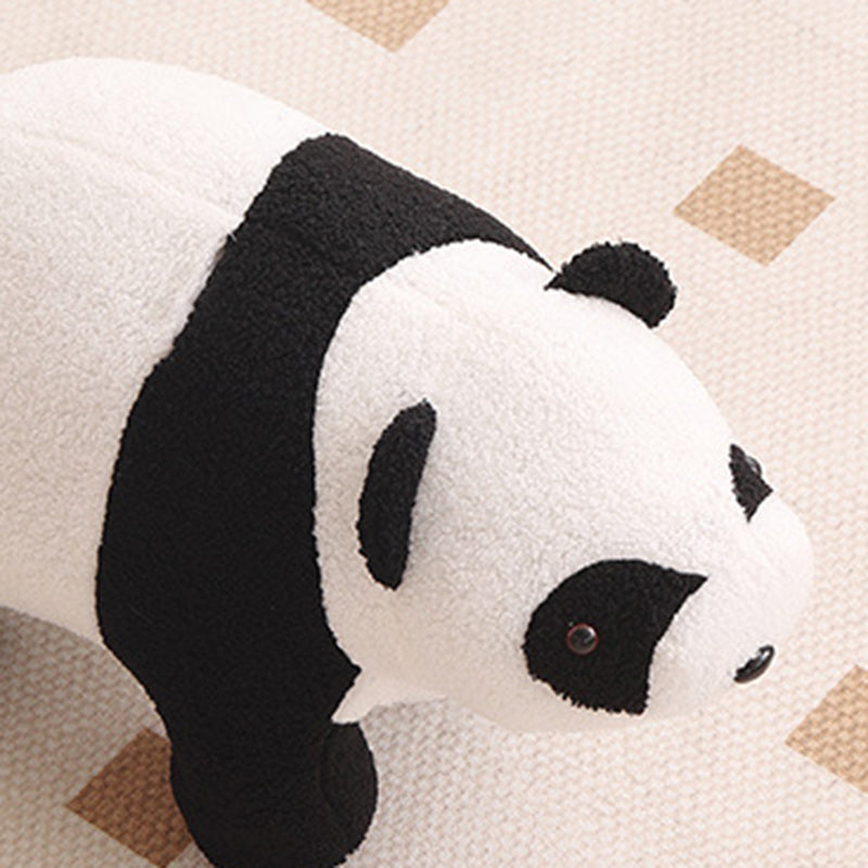 Pluche Kinderkrukje in Teddy Fleece met Houten Frame voor Woonkamer en Slaapkamer