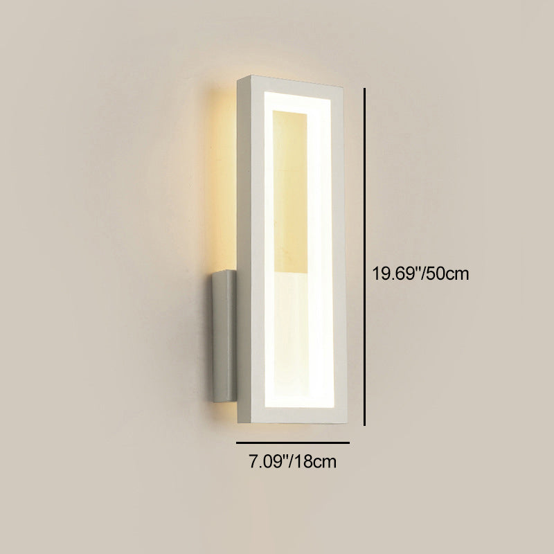 Moderne Rechthoekige LED Wandlamp – Minimalistisch Design in Zwart, Wit of Goud