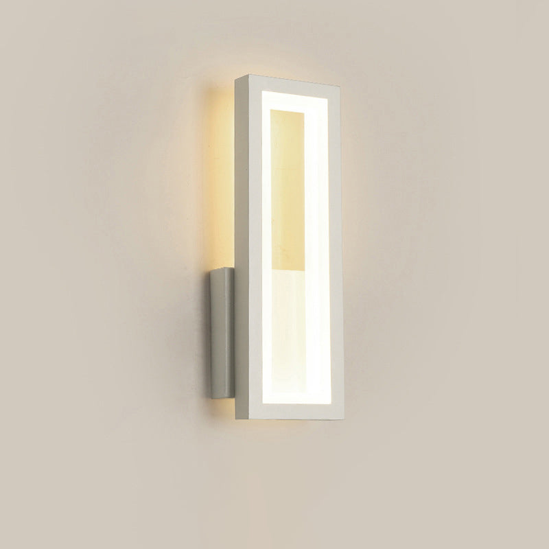 Moderne Rechthoekige LED Wandlamp – Minimalistisch Design in Zwart, Wit of Goud