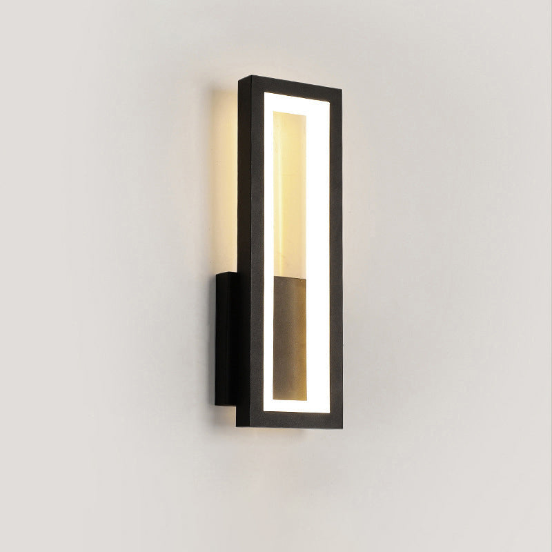 Moderne Rechthoekige LED Wandlamp – Minimalistisch Design in Zwart, Wit of Goud