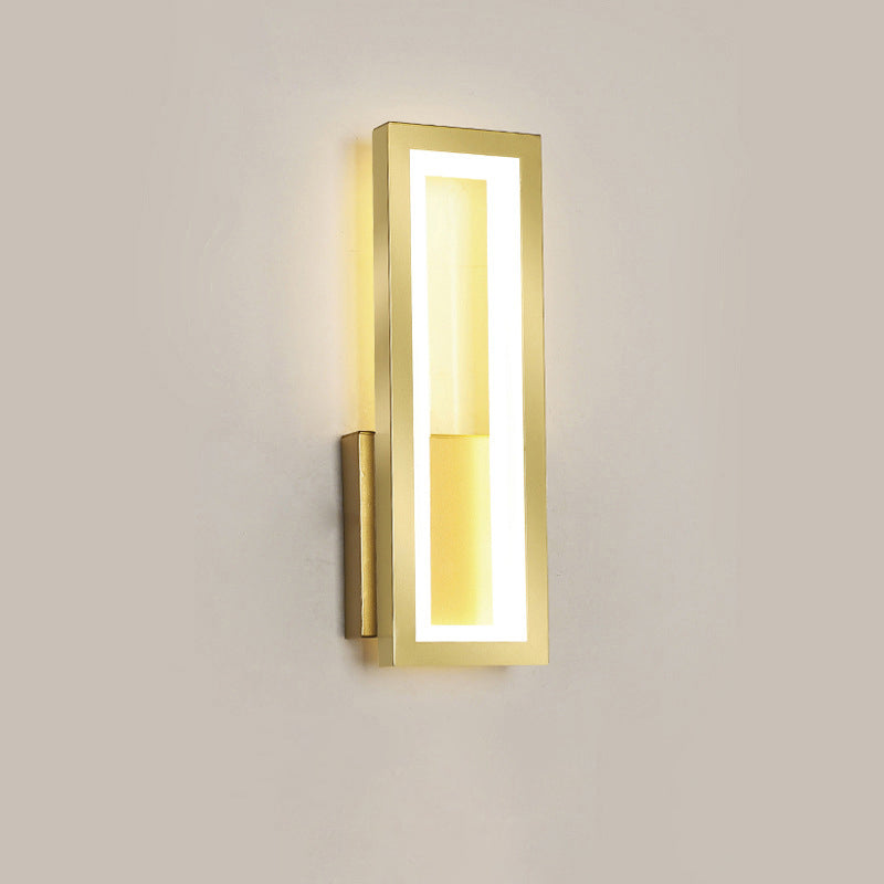 Moderne Rechthoekige LED Wandlamp – Minimalistisch Design in Zwart, Wit of Goud