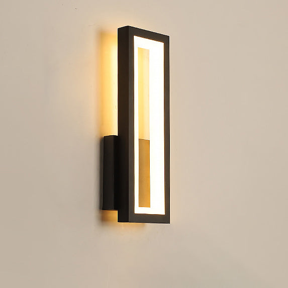 Moderne Rechthoekige LED Wandlamp – Minimalistisch Design in Zwart, Wit of Goud