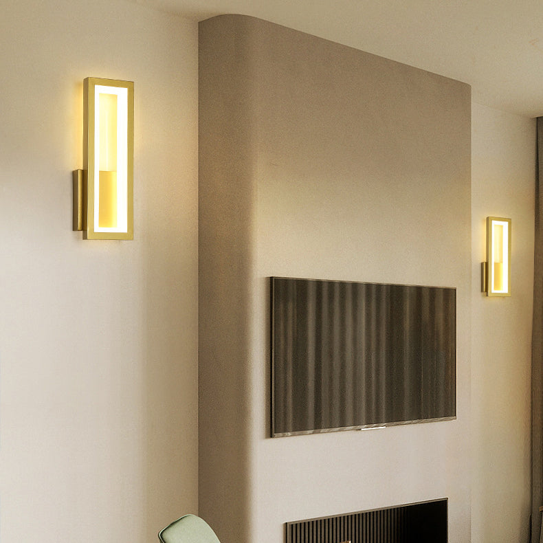 Moderne Rechthoekige LED Wandlamp – Minimalistisch Design in Zwart, Wit of Goud