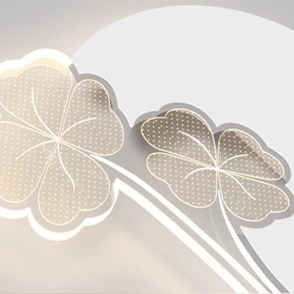 Minimalistische LED Wandlamp met Natuurmotief – Paardenbloem, Veer, Ginkgo Blad of Klavertjevier