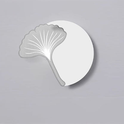 Minimalistische LED Wandlamp met Natuurmotief – Paardenbloem, Veer, Ginkgo Blad of Klavertjevier