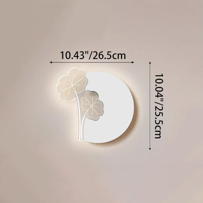 Minimalistische LED Wandlamp met Natuurmotief – Paardenbloem, Veer, Ginkgo Blad of Klavertjevier