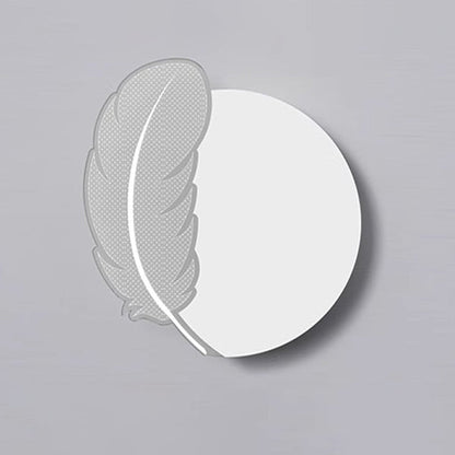 Minimalistische LED Wandlamp met Natuurmotief – Paardenbloem, Veer, Ginkgo Blad of Klavertjevier