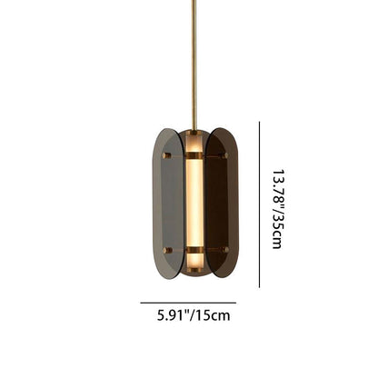 Minimalistische LED Hanglamp – Grijs/Amber – 220 - 240V (1 Lichtbron)
