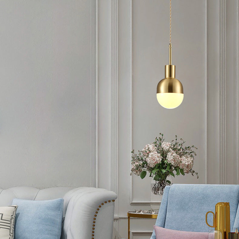 Minimalistische Gouden Glazen Hanglamp – Elegant Design – 220-240V (1 Lichtbron)