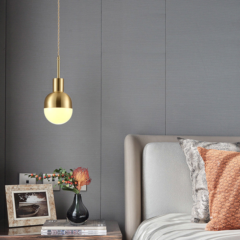 Minimalistische Gouden Glazen Hanglamp – Elegant Design – 220-240V (1 Lichtbron)