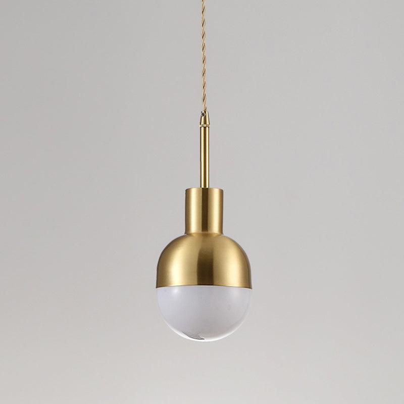 Minimalistische Gouden Glazen Hanglamp – Elegant Design – 220-240V (1 Lichtbron)
