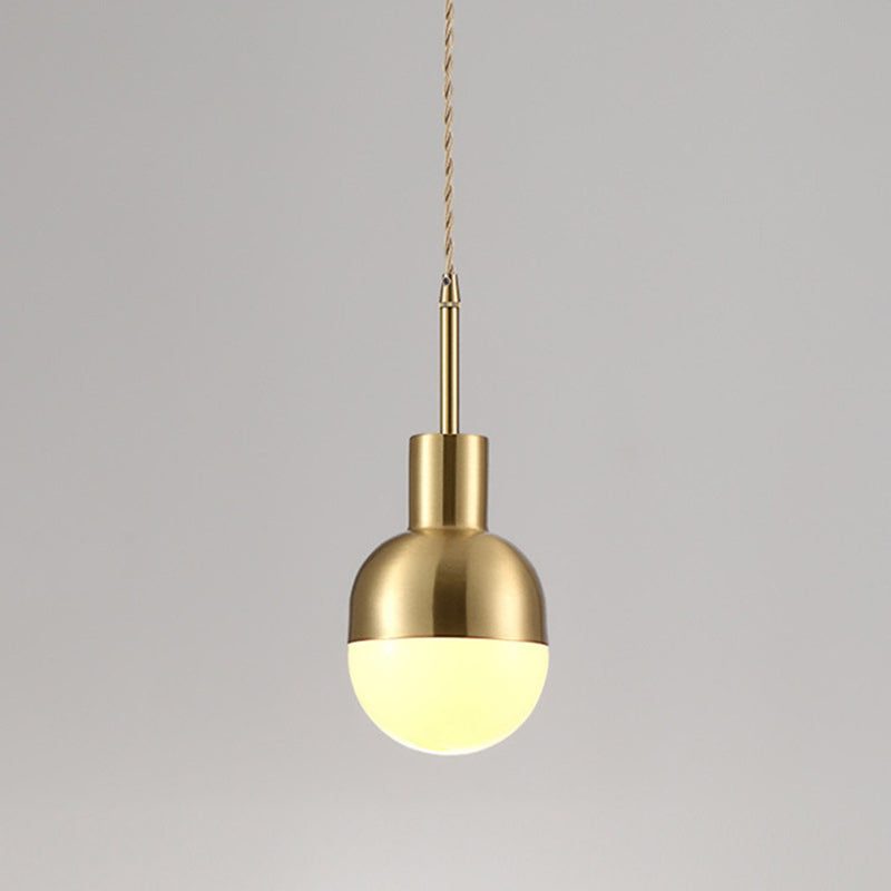 Minimalistische Gouden Glazen Hanglamp – Elegant Design – 220-240V (1 Lichtbron)