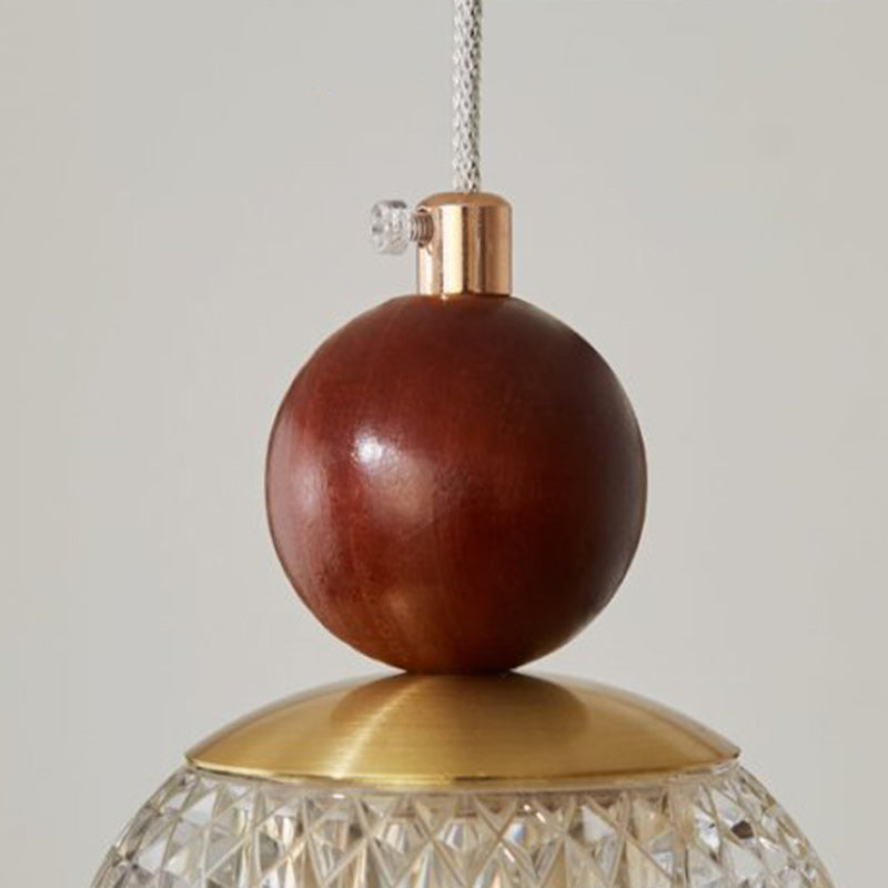 Minimalistische Walnoot Houten Hanglamp – Modern Acryl/IJzer – E26 Fitting