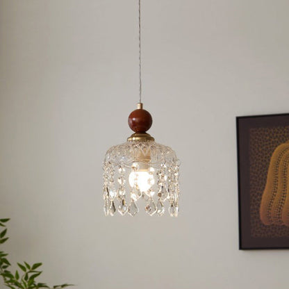 Minimalistische Walnoot Houten Hanglamp – Modern Acryl/IJzer – E26 Fitting