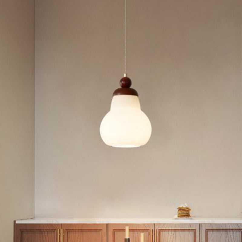 Minimalistische Walnoot Houten Hanglamp – Modern Acryl/IJzer – E26 Fitting