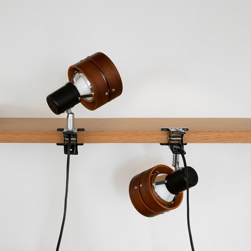 Japanse Wandlamp van Hout, IJzer en Acryl – Naturel of Walnoot