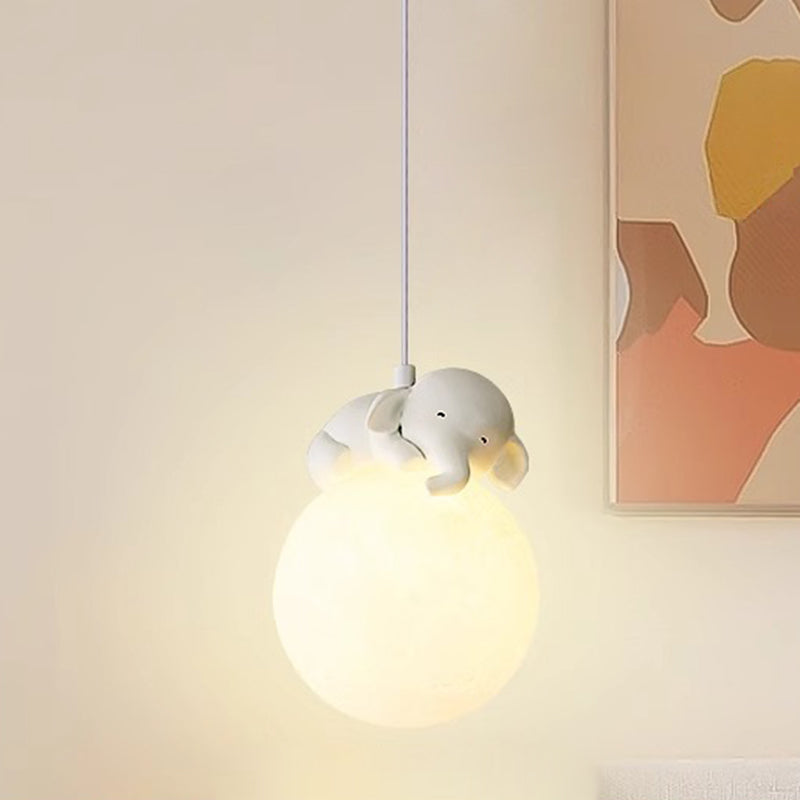 Minimalistische Witte Hanglamp met Cartoon Design en G9 Fitting