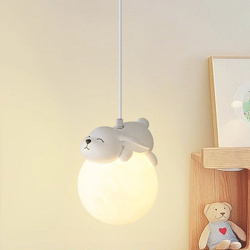 Minimalistische Witte Hanglamp met Cartoon Design – G9 Fitting