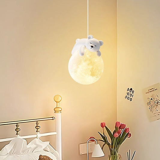 Minimalistische Witte Hanglamp met Cartoon Design – G9 Fitting