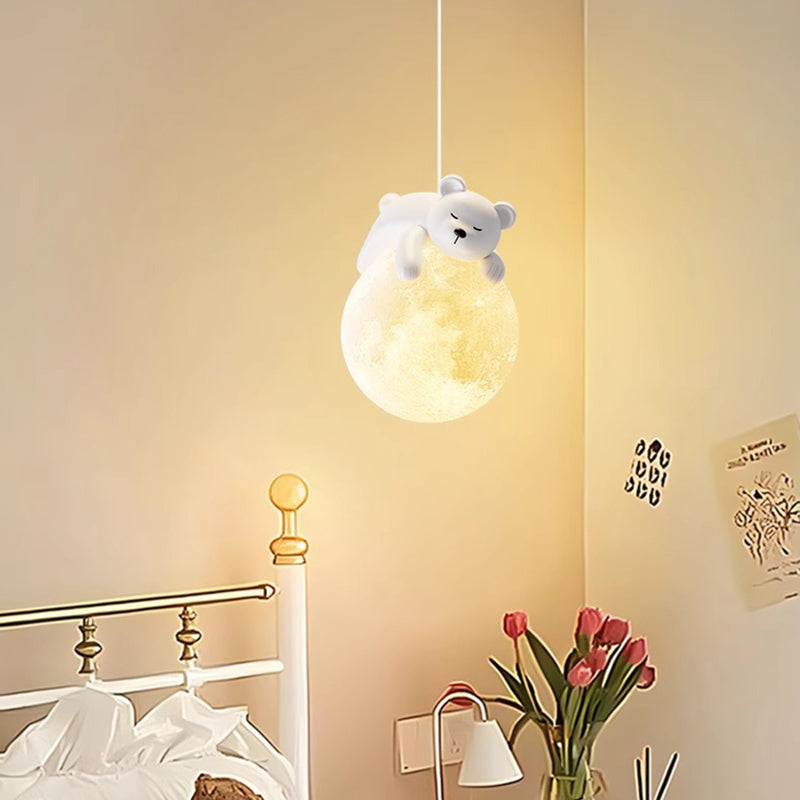 Minimalistische Witte Hanglamp met Cartoon Design en G9 Fitting
