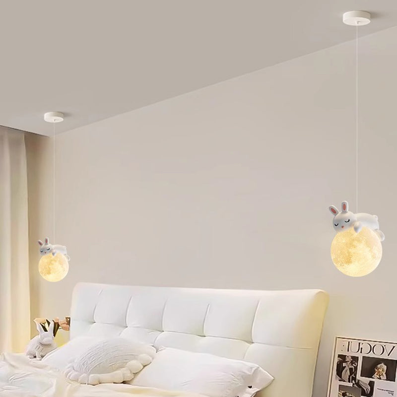 Minimalistische Witte Hanglamp met Cartoon Design en G9 Fitting