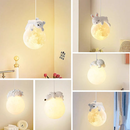 Minimalistische Witte Hanglamp met Cartoon Design – G9 Fitting