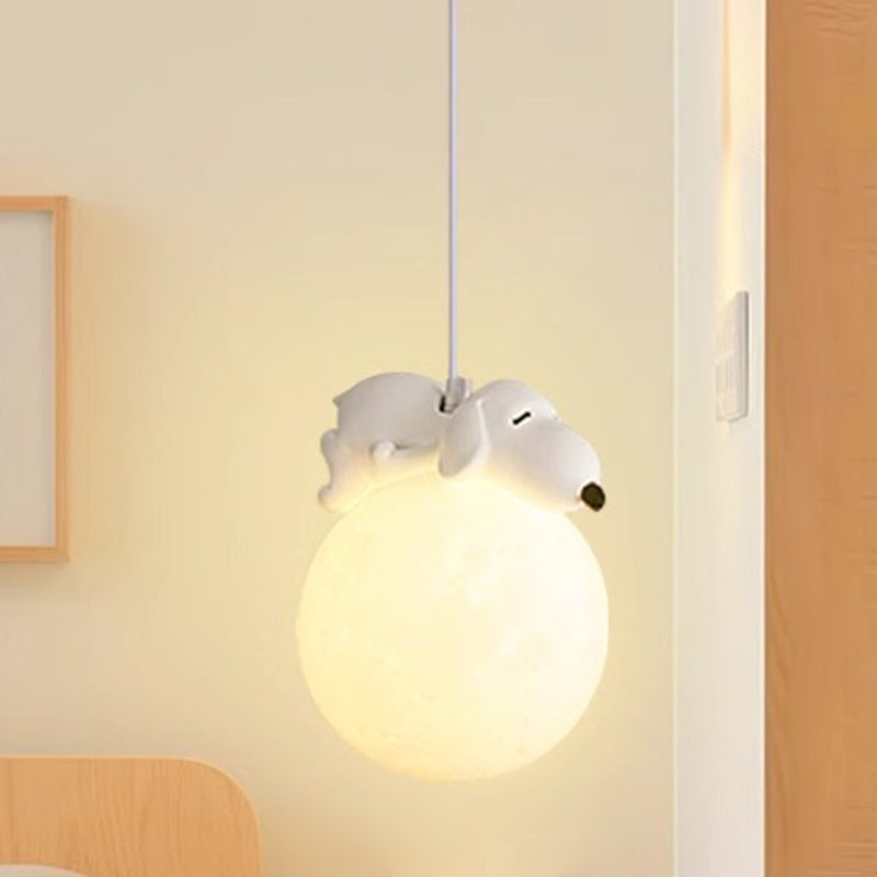 Minimalistische Witte Hanglamp met Cartoon Design – G9 Fitting