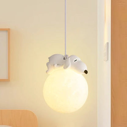 Minimalistische Witte Hanglamp met Cartoon Design – G9 Fitting