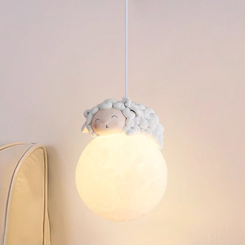 Minimalistische Witte Hanglamp met Cartoon Design en G9 Fitting
