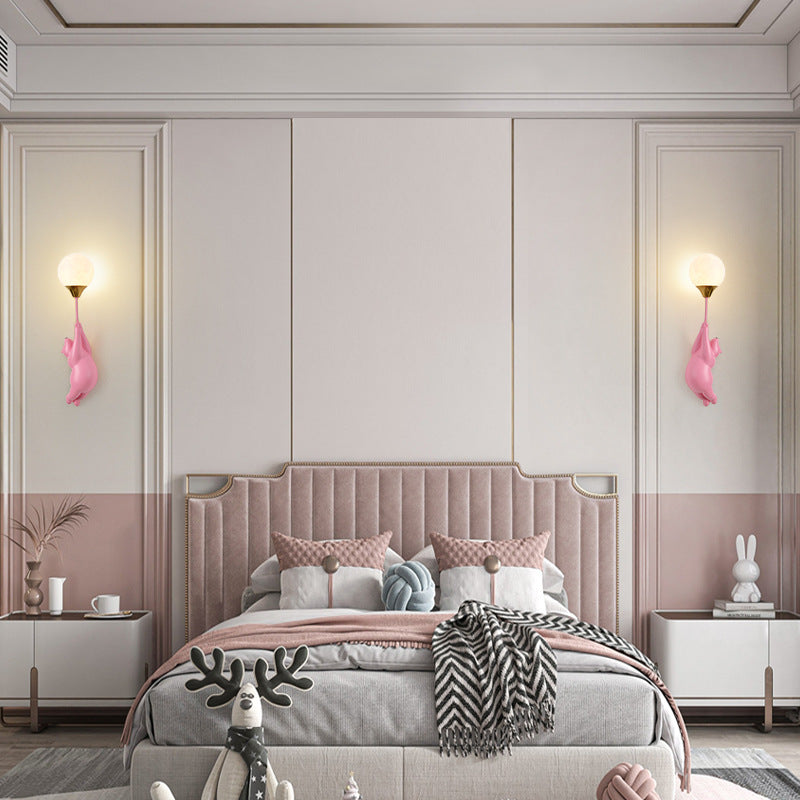 Scandinavische Speelse Wandlamp – Resin & PVC G9 Fitting