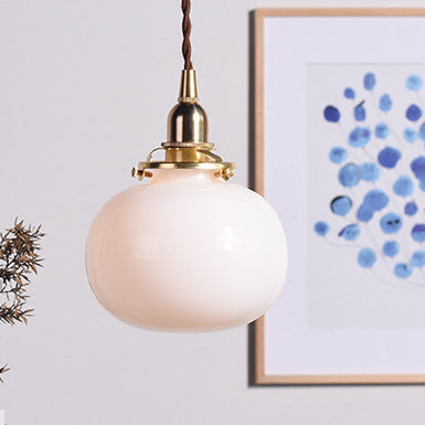 Vintage Koperen Hanglamp – Goud – E26 Fitting