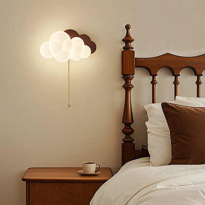 Vintage LED Wandlamp met Afstandsbediening – Walnoot/Wit – 24W Dimbaar