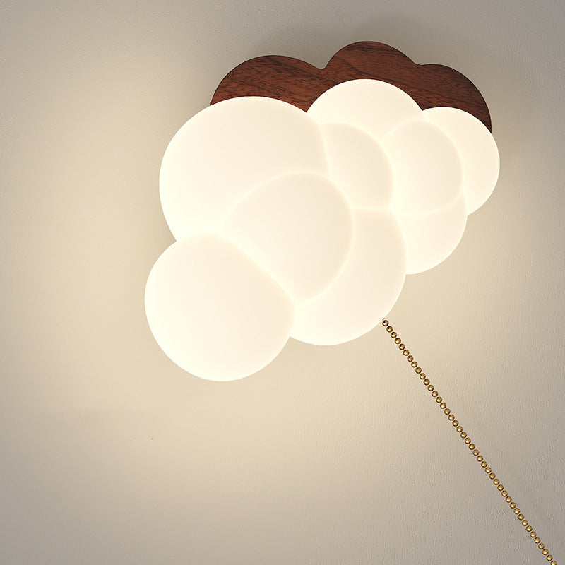 Vintage LED Wandlamp met Afstandsbediening – Walnoot/Wit – 24W Dimbaar