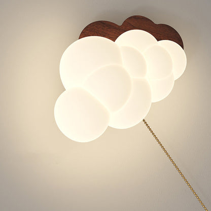 Vintage LED Wandlamp met Afstandsbediening – Walnoot/Wit – 24W Dimbaar