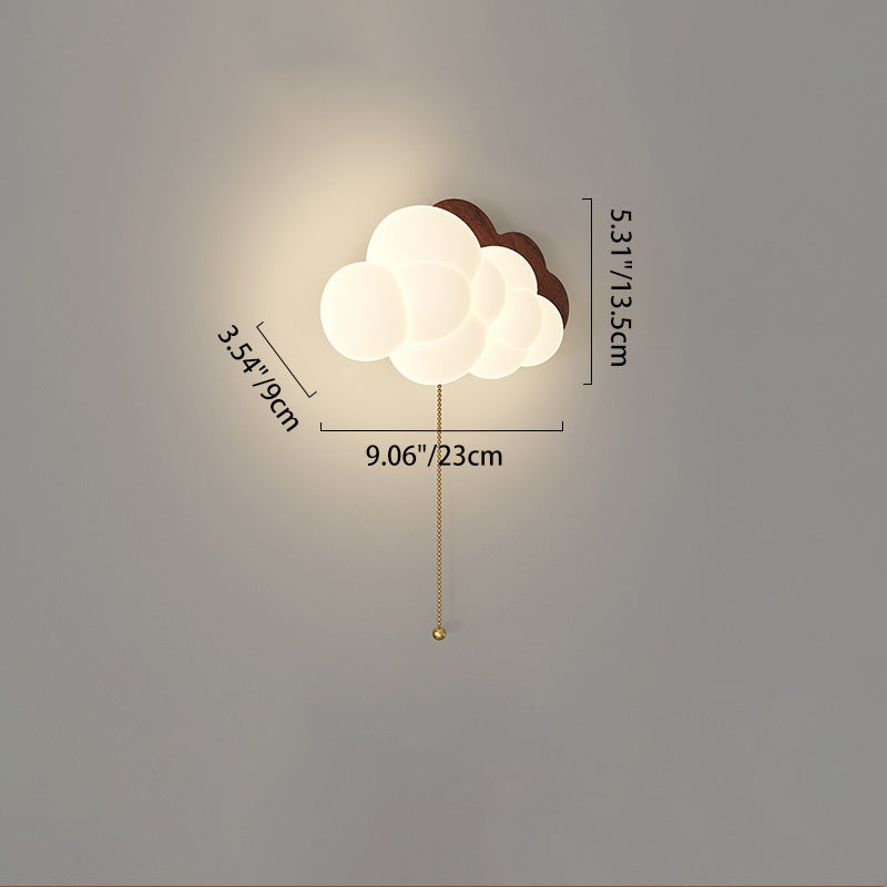 Vintage LED Wandlamp met Afstandsbediening – Walnoot/Wit – 24W Dimbaar