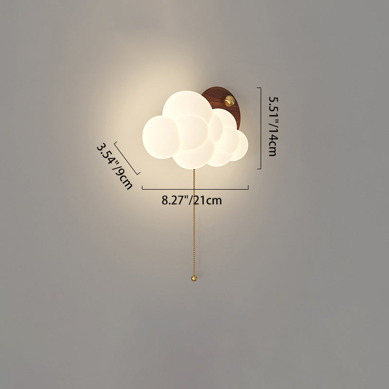 Vintage LED Wandlamp met Afstandsbediening – Walnoot/Wit – 24W Dimbaar