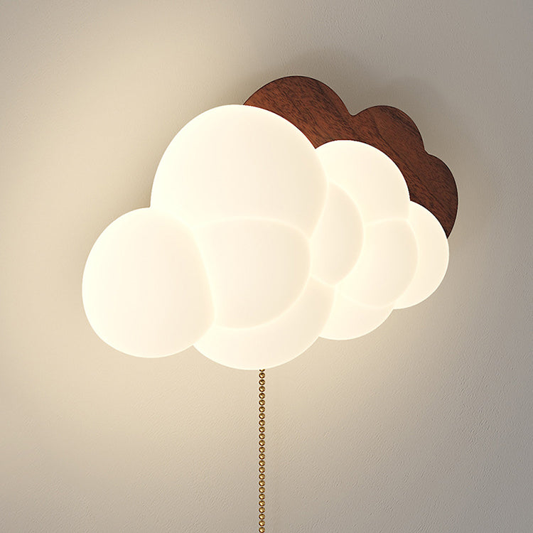 Vintage LED Wandlamp met Afstandsbediening – Walnoot/Wit – 24W Dimbaar