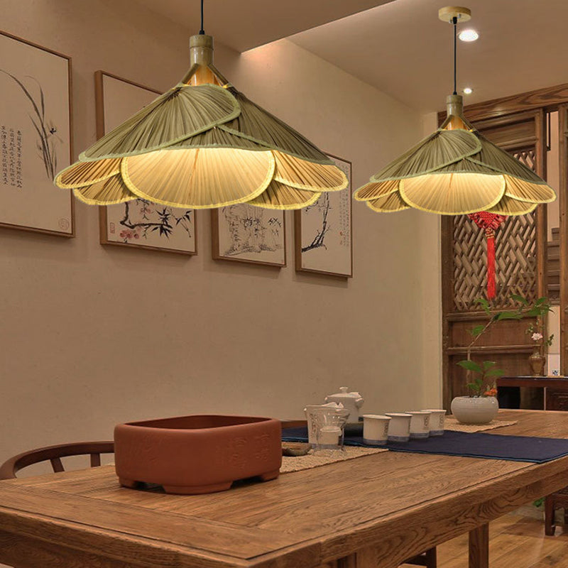 Rustieke Bamboe Houten Hanglamp – Handgemaakt Design – 60 cm