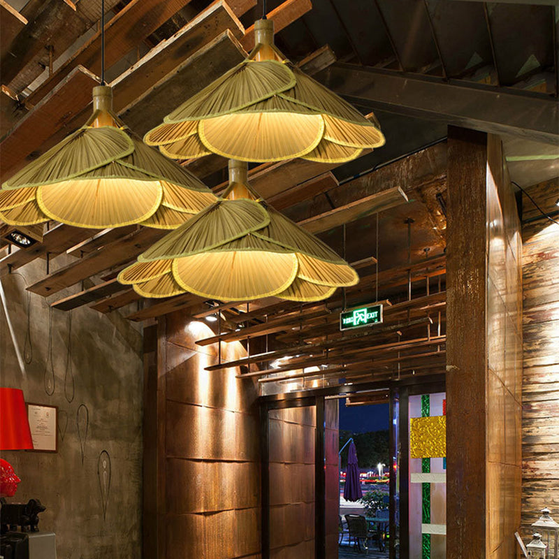 Rustieke Bamboe Houten Hanglamp – Handgemaakt Design – 60 cm