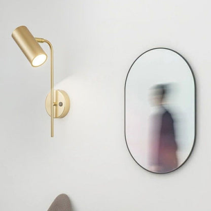 Industriële Draaibare Wandlamp – Zwart of Goud – 1-lichts Cilinderdesign