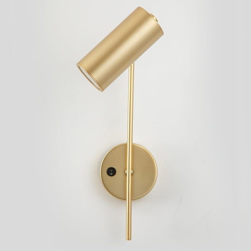 Industriële Draaibare Wandlamp – Zwart of Goud – 1-lichts Cilinderdesign