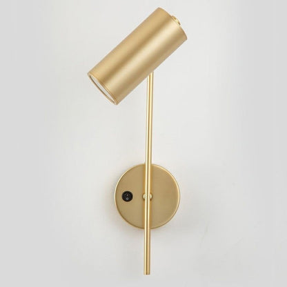 Industriële Draaibare Wandlamp – Zwart of Goud – 1-lichts Cilinderdesign