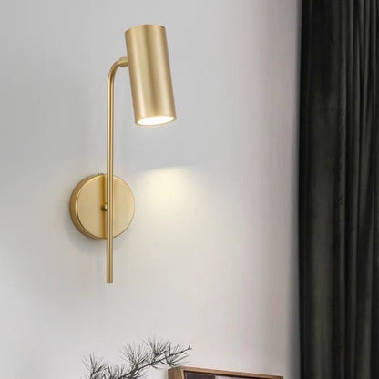 Industriële Draaibare Wandlamp – Zwart of Goud – 1-lichts Cilinderdesign