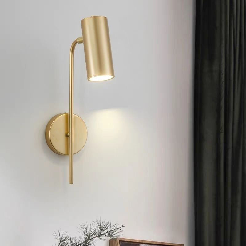 Industriële Draaibare Wandlamp – Zwart of Goud – 1-lichts Cilinderdesign