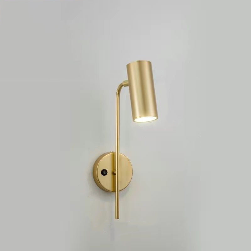 Industriële Draaibare Wandlamp – Zwart of Goud – 1-lichts Cilinderdesign